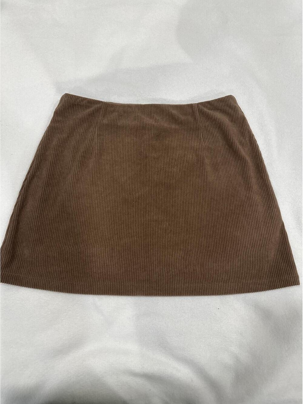 Halara Brown Corduroy Mini Skirt Size M
